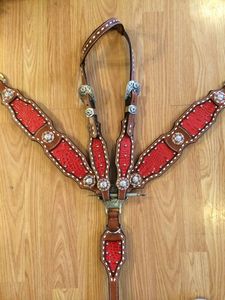 Ensemble de têtière, collier de poitrail et licol en cuir de vachette de qualité supérieure, fait main, léger, aux designs tendance, collection saisonnière, vente chaude - Product Image 1