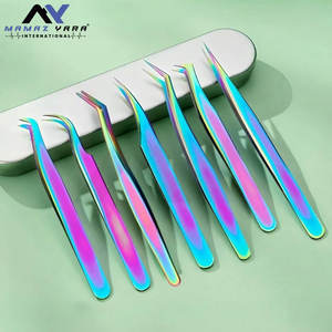 Juego de Pinzas de Acero Inoxidable de Precisión para Extensión de Pestañas, Multicolor, Uso Profesional, Herramientas para Pestañas en Bolsa, Juego de 4 Piezas de Alta Calidad - Product Image 3