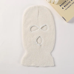 Bonnet tricoté unisexe, couleur unie, motif crâne, style urbain, bonnet chaud d'hiver, rose, blanc, noir, 56-58 cm, adulte, décontracté - Product Image 3