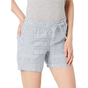 Shorts décontractés en coton pour femme, taille mi-haute avec cordon de serrage, légers, de qualité supérieure, fabriqués en usine pour la vente en ligne - Product Image 3