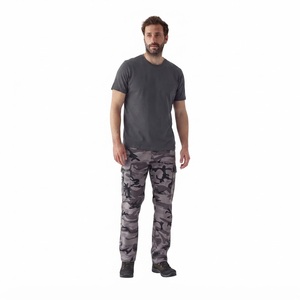 SAJZA Men's <b>Camouflage</b> Canvas Hunting <b>Cargo</b> <b>Pants</b> Loose Fit Multi Pocket Breathable Anti-UV Autumn Outdoor Casual Wear - Product Image 3