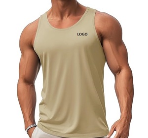 Bright <b>Yellow</b> Plus Size Men Tank <b>Top</b> Sleeveless Fitness <b>Vest</b> Sports Training Camisole Custom Logo - Product Image 5