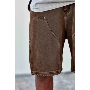 Shorts en jean vintage streetwear pour hommes, coupe ample, style décontracté, personnalisables, pour l'été, prix de gros - Product Image 5