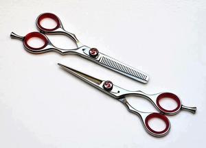 Customized Professional Stainless Steel Hair Scissors <b>Set</b> 6 Inch Straight Thinning Scissors <b>Barber</b> Shears + Comb + Kits ZARNAB - Product Image 3