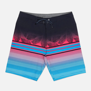 Shorts de plage décontractés pour hommes en polyester, personnalisables avec logo OEM, séchage rapide, coupe sport, motif uni, pour l'été, le surf, la natation et la pêche - Product Image 1