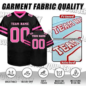 เสื้อฟุตบอลอเมริกันคุณภาพสูงขนาดพลัสไซส์ |   ผ้าโพลีเอสเตอร์ 100% แห้งเร็ว |   ชุดทีมที่ปรับแต่งได้ |   ขายส่ง OEM สำหรับผู้ใหญ่ - Product Image 6