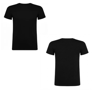 Camisetas de hombre 100% algodón con logo personalizado, camisetas de hombre transpirables de color sólido a la moda, disponibles a un precio razonable. - Product Image 3