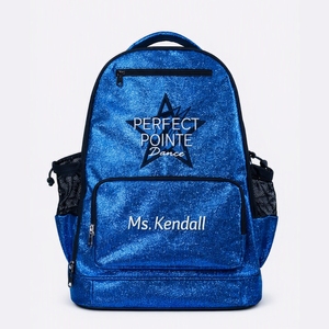 Custom Gold Glitter <b>Waterproof</b> Anti-Theft GPS Cheerleading <b>Backpack</b> Personalized Team Dance Sports School - Product Image 6