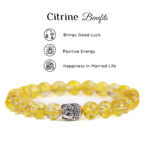 High quality Citrine Buddha Bracelet Gemstone Bead Bracelet Fashion Charm Jewelry for Men Women for Energy Meditation Gift - Product Image 2