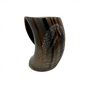 Mug en corne de buffle poli, écologique, fait main, taille personnalisée, logo gravé, dernière arrivée, décoratif, pour champagne et bière - Product Image 2