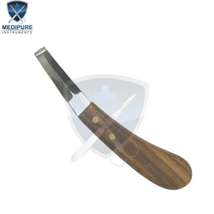 Herramientas Profesionales Reutilizables para Herradores, Cuchillos para Pezuñas de Acero Inoxidable con Hoja Afilada y Mango de Madera, Instrumentos Veterinarios - Product Image 2