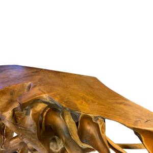 โต๊ะคอนโซลไม้สักแท้จากรากไม้ ทำด้วยมือจากไม้ธรรมชาติ ทนทาน เหมาะสำหรับโรงแรมหรูและเฟอร์นิเจอร์ห้องนั่งเล่น - Product Image 4