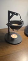 Lampe chauffe-bougie religieuse en métal faite à la main, diffuseur d'encens indien parfumé, chauffage électrique écologique sans fumée, motif floral