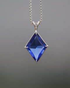 Collar con Colgante de Cuarzo Azul Natural en Forma de Cometa, Ajustable de 14 a 24 Pulgadas, Joyería de Piedra de Cristal, Regalo Hecho a Mano - Product Image 4