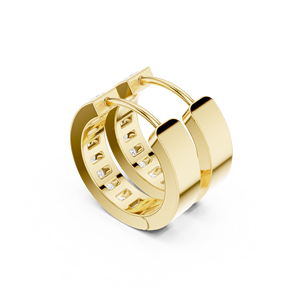 Pendientes de Aro Redondos con Circonitas, Chapados en Oro de 18K y Plata de Ley 925, Joyería Moderna para Mujer - Product Image 2