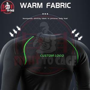Ropa de Combate de Buena Calidad, Personalizada con Impresión Digital, Servicio OEM, Rashguard de Manga Larga para Adultos, Secado Rápido, 220g - Product Image 4