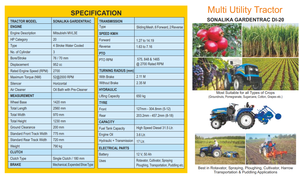 Tracteur à roues Sonalika GT 20 2WD 20 HP - Haute productivité et multifonctionnel, mini-tracteur pour les agriculteurs indiens - Product Image 5