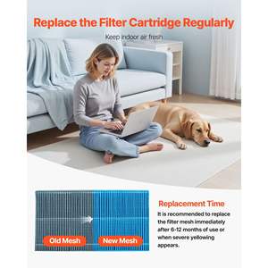 Filtro de Repuesto para Purificador de Aire de Malla Azul de Precisión D0100X3K706, Compatible, Lavable, Reutilizable, para Interiores, Habitaciones y Oficinas - Product Image 6