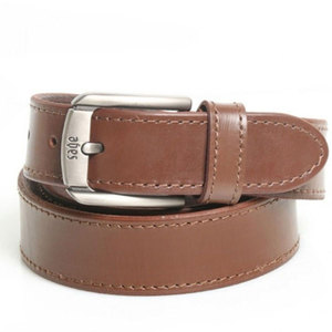 Cinturón de Cuero Vacuno Premium para Hombre, Cinturón Clásico Marrón para Vestir con Hebilla de Acero, Ligero para Uso Formal e Informal - Product Image 5