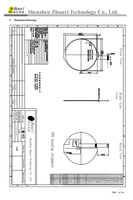 Haute résolution Full HD rond LCD 5 pouces affichage circulaire 1080*1080 MIPI Interface 500Nits HX8399 contrôleur