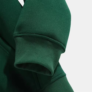 Sudadera con Capucha Verde para Hombre, Corte Regular, Color Sólido, Informal, Tejida, Manga Larga, Diseño con Bolsillos, Ropa de Otoño - Product Image 4