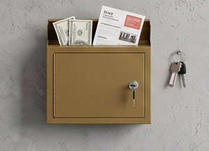 Boîte aux lettres murale élégante en métal galvanisé avec serrure à clé, finition thermolaquée pour un rangement sécurisé des documents - Product Image 2