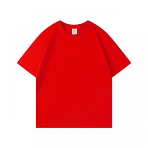 เสื้อยืดคอกลมแขนสั้นสีชมพูสำหรับผู้ชาย ทรงปกติ สวมใส่สบาย สีพื้น ผ้าฝ้ายเจอร์ซีย์ถัก 100% ย้อมสีพื้น เสื้อยืดเบสิค - Product Image 5