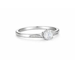 Anillo de Plata de Ley 925 con Zirconia Cúbica, Bañado en Rodio, Diseño Moderno y Minimalista para Mujer, Uso Diario en la Oficina o Profesión - Product Image 3