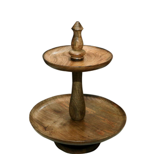 Eco-Friendly Solid Sheesham Wood 3-Tiered Serving Tray Multi-Level Wooden Snack Stand & Pastry Holder For Catering Centerpiece - Product Image 3