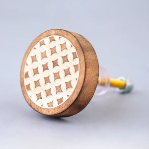 Wooden Round Geometric Cabinet Knob <b>Drawer</b> Handle Traditional Design Home Office Furniture Hardware Durable - Product Image 1