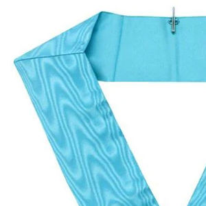 Collar de Oficial de la Francmasonería Real Arquitectónica, Bordado a Mano, de Alta Calidad, con Reglamento Inglés, Color Turquesa, para Coser en Lona - Product Image 4