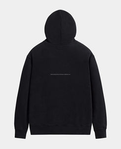 Sudadera con Capucha Unisex de Alta Calidad para Invierno 2026, Diseño Simple, Holgada, Transpirable, Cuello Redondo, Color Negro Sólido, Impresión Digital, 100% Algodón - Product Image 5