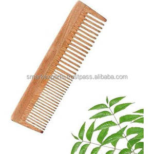 หวีไม้สะเดาทำด้วยมือเป็นมิตรกับสิ่งแวดล้อมธรรมชาติสำหรับบำรุงเส้นผมและหนังศีรษะที่ดีต่อสุขภาพช่วยลดผมร่วงและแตกปลาย - Product Image 4