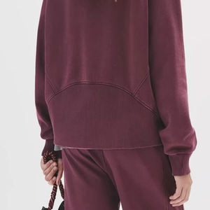 เสื้อสเวตเชิ้ตแขนยาวสำหรับผู้หญิงไซส์ใหญ่ ออกแบบเองได้ ผลิตจากผ้าฝ้าย 100% เป็นมิตรต่อสิ่งแวดล้อม บริการ OEM สไตล์ลำลองสำหรับฤดูหนาว - Product Image 6