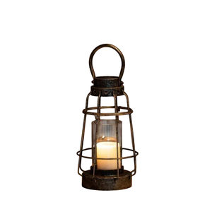 <b>Set</b> Of 3 Vintage Metal Hanging Candle <b>Lanterns</b> Grey Decorative Outdoor & Indoor <b>Lanterns</b> Garden Decor Candle Holders Best Price - Product Image 4