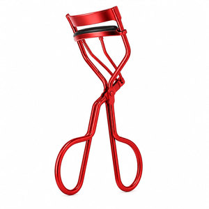 Recourbe-cils en acier inoxydable rouge avec coussinet souple, design léger pour une utilisation facile - Product Image 6