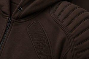 Sudadera con capucha de forro polar de doble capa estilo corte holgado, oversize, acolchada, estilo streetwear Kanye, para hombre, estilo rapero, para niños - Product Image 4
