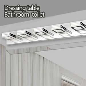 39\" Modern Chrome 6-<b>Light</b> LED <b>Vanity</b> <b>Light</b> Square Acrylic Lampshades Wall Mount Fixture <b>Mirror</b> Lighting for Bathroom - Product Image 6