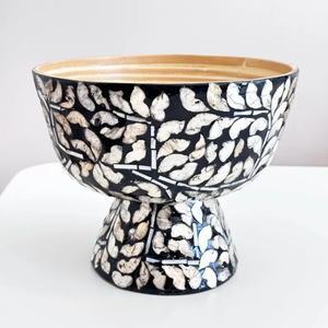 Cuenco decorativo con incrustaciones de nácar hecho a mano, cuenco para frutas para decoración de mesa, venta al por mayor, MOQ bajo, desde Vietnam - Product Image 2