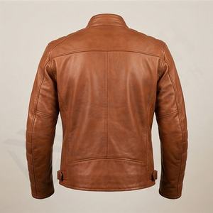 Veste de moto en cuir véritable pour homme de qualité supérieure, nouvelle arrivée, vestes de moto d'hiver, protections amovibles, personnalisables - Product Image 2