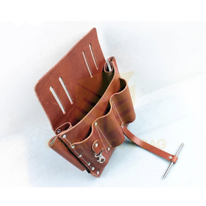 <b>Leather</b> <b>Tool</b> Bag With Pockets And Belt For <b>Tools</b> Storage - Product Image 3