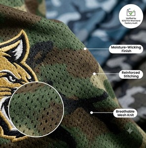 Maillots de basketball personnalisés en sérigraphie anti-boulochage pour hommes, kits d'équipe en maille frontale pour clubs, vente en gros 100% - Product Image 3