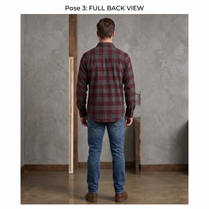 Camisa de Forro Polar a Rayas de Manga Larga para Hombre, 100% Algodón, Antiarrugas, Ecológica, de Secado Rápido, con Botones de Cuerno, Transpirable y Suave - Product Image 2