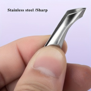 Silver Mini Cuticle Cutter Stainless Steel Nail Grooming <b>Tool</b> with Fine Sharp Tip for Precise Cuticle <b>Removal</b> - Product Image 3