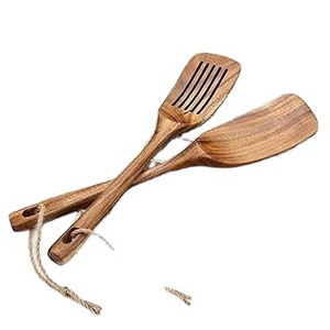 Ensemble de 2 couverts de cuisine en bois de mangue avec cuillère et fourchette 2024 accessoires gadgets de cuisine cuillère à salade fourchette - Product Image 1