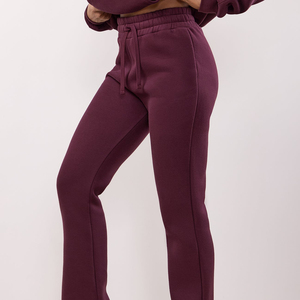 Ensemble sweat-shirt et pantalon de survêtement en molleton de haute qualité pour femme, avec logo personnalisé, coupe oversize - Product Image 4