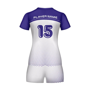 Unisex Volleyball Uniform Set High Quality Customized Logo Digital Print 100% Polyester 240g Fabric Outdoor Sports Wear - Product Image 3