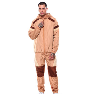 Survêtements personnalisés grande taille pour hommes, ensembles coupe-vent avec vestes zippées et pantalons à taille élastique pour hommes - Product Image 1