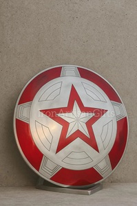 Handmade Red Star Steel Shield: Superhero Cosplay, Medieval <b>Wall</b> Decor Mohd - Product Image 2