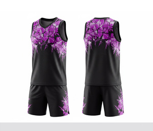 Basketball Team Uniform Full Sublimation Quick Dry Breathable Polyester Jersey And Shorts Team Sportswear For <b>Men</b> Women Youth - Product Image 4